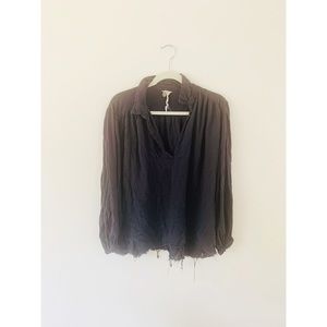 Free People Hand Dyed Raw Edge Top